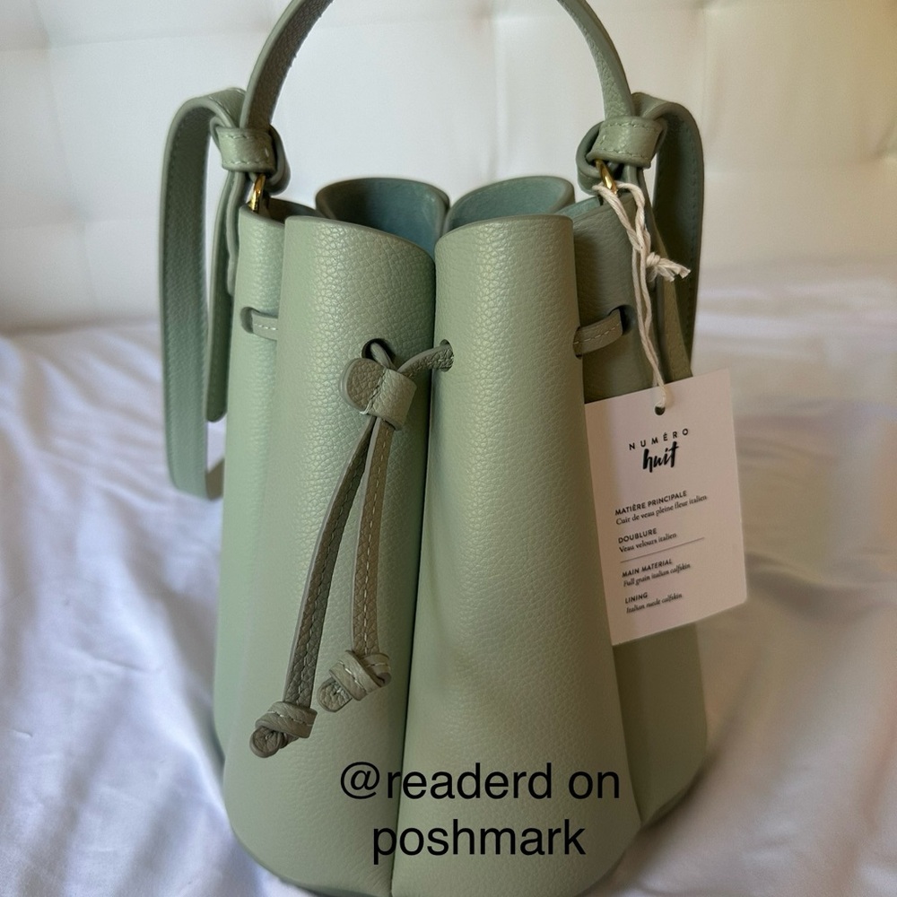 Polène Fresh Almond (Mint Green) Bucket Bag